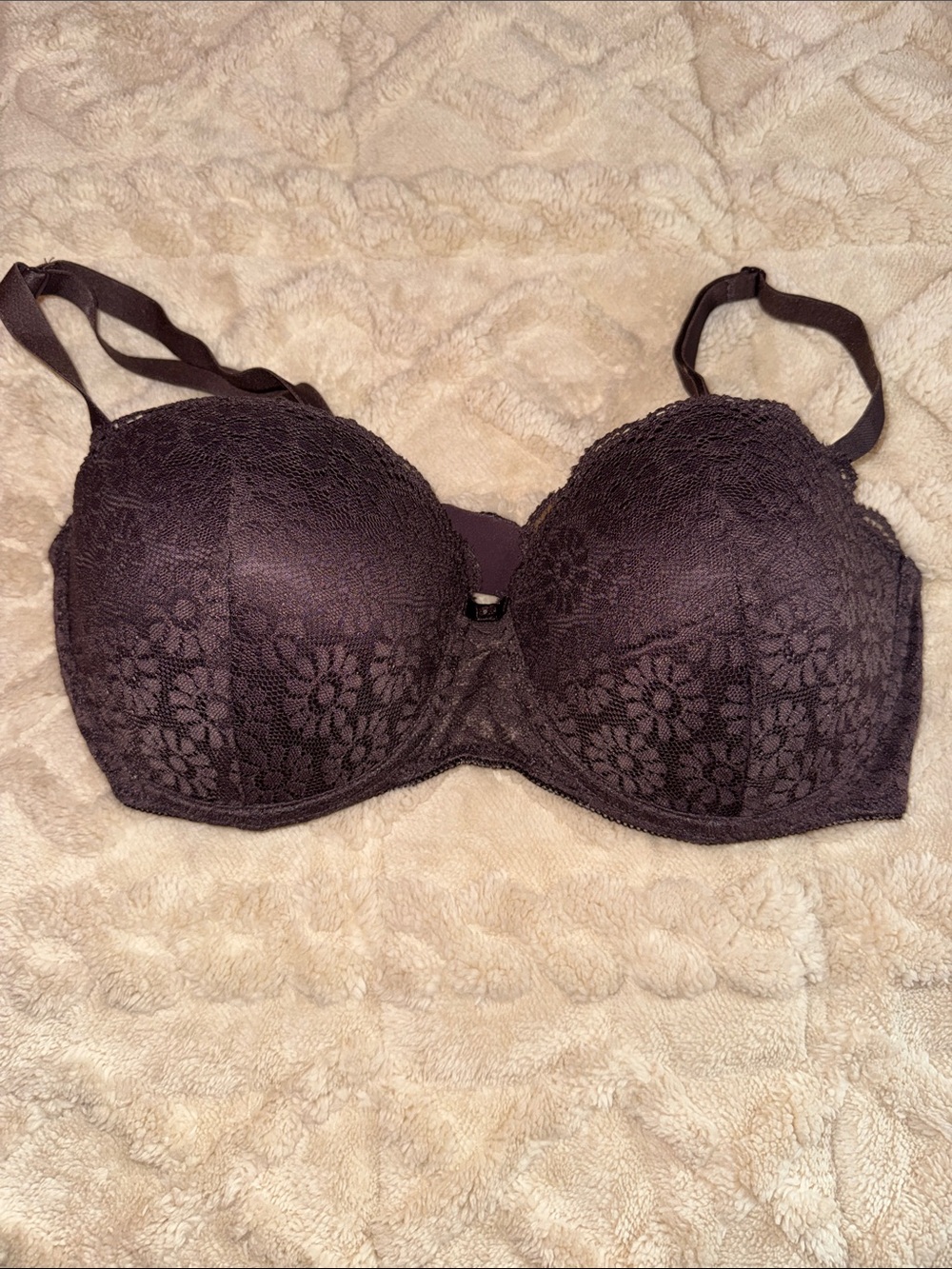 Secret Possessions Lace Underwire Bra in Dark Brown